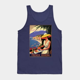 French Riviera Vintage Travel Poster Tank Top